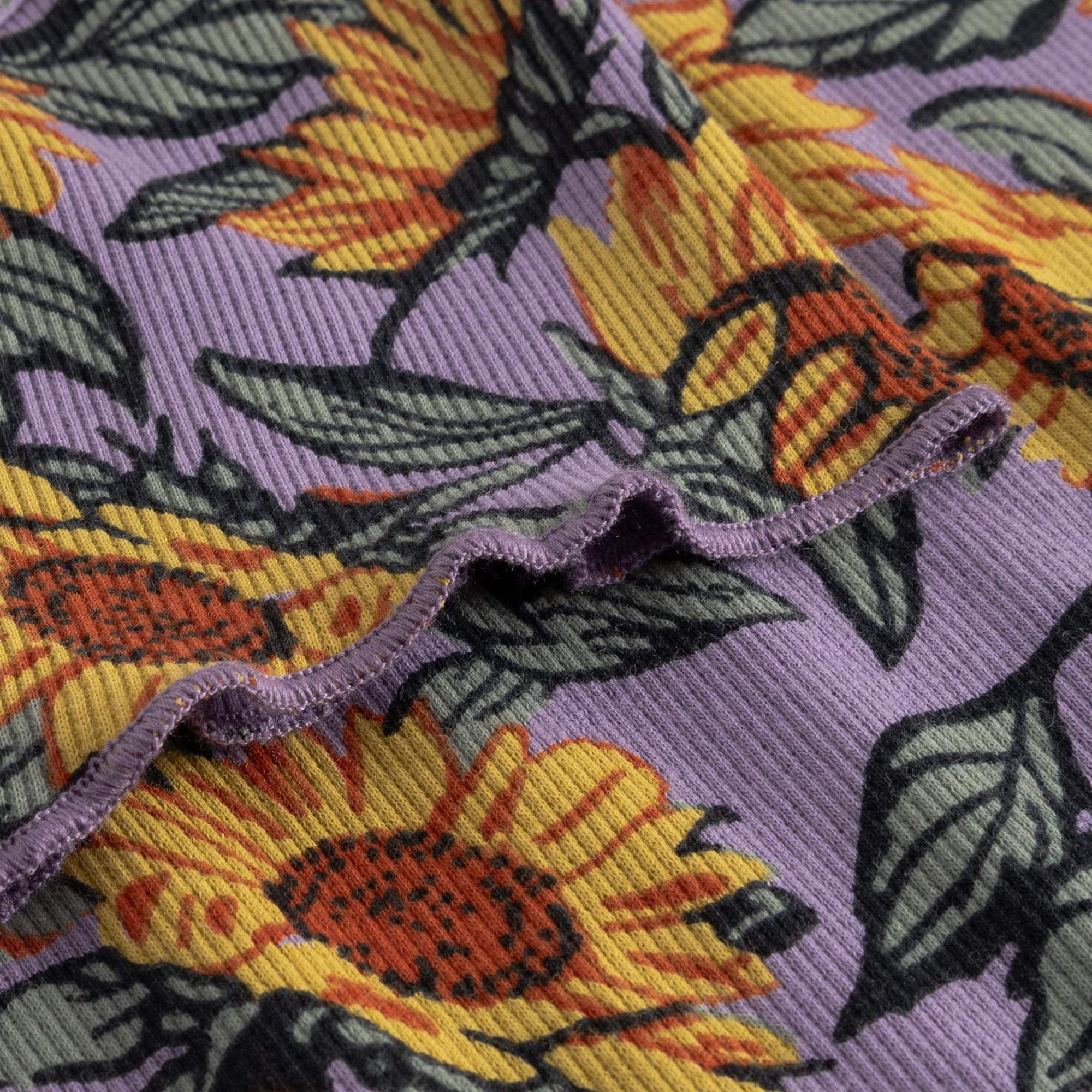 Dedicated Ven Sunflower Haze Purple Rib Top Damen lila